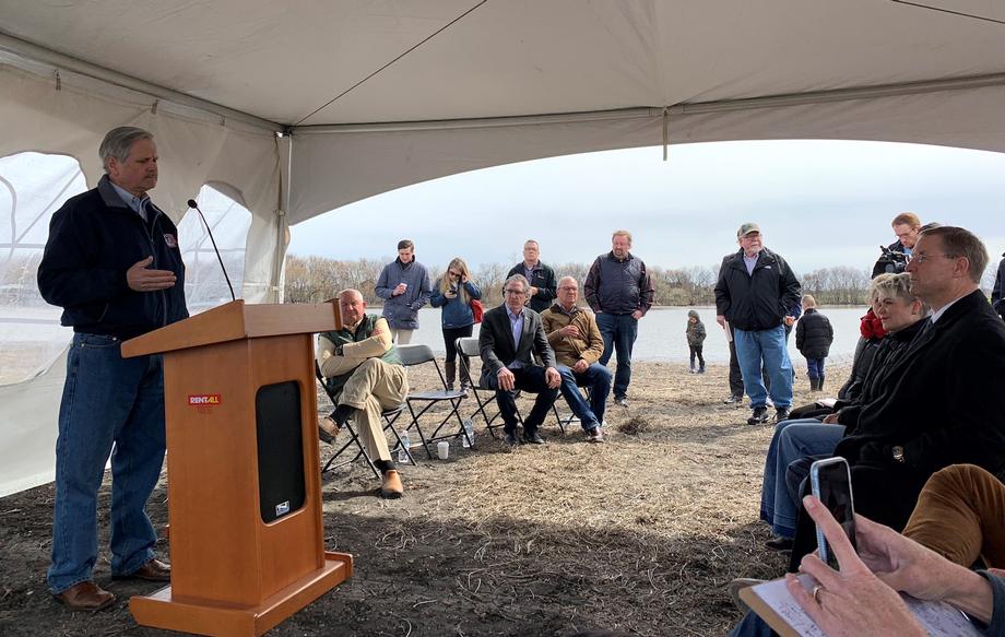April 2019 - Senator Hoeven hosts Agriculture Secretary Sonny Perdue in North Dakota.